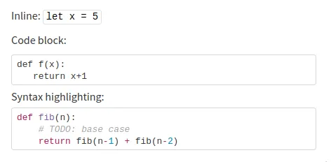 Markdown-Code