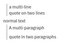 Markdown-Zitate