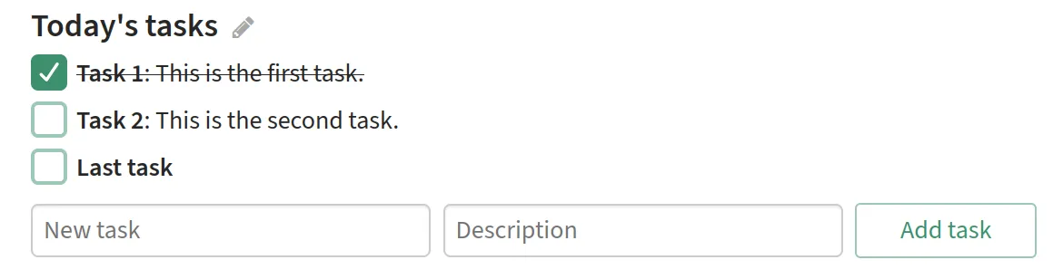 Markdown-Aufgabenlisten